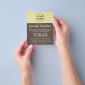 独自のロゴ、ユダヤ教、ユダヤ人勉強広告の追加 チラシ (手)