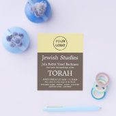 独自のロゴ、ユダヤ教、ユダヤ人勉強広告の追加 チラシ (シングル)