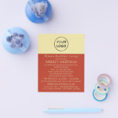 独自のロゴ、仏教、仏教団体を追加 チラシ (シングル)