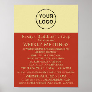 独自のロゴ、仏教、仏教団体を追加 ポスター