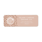 独自のロゴBeige & Boho Brownドット ラベル (正面)