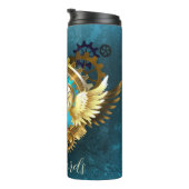 独自のロックされたClockwork翼のあるハートの作成 タンブラー (回転右)