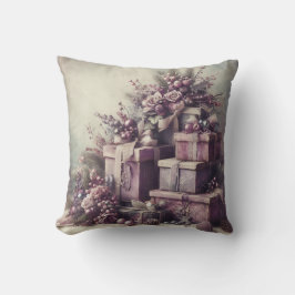 独自のロマンチックなピンクと紫のプレゼント クッション