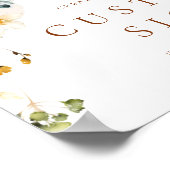 独自のロマンチックなフローラテーブルトップサインを作成 ポスター (角)