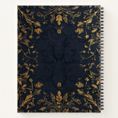 独自のロマンチックなブラック&金ゴールドノートブックを作成 ノートブック (裏面)