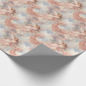 独自のロマンチックなヴィンテージ天使を作成 ラッピングペーパー (角)