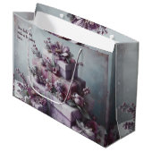 独自のロマンチックな紫のプレゼントを作成 ラージペーパーバッグ (正面アングル)