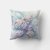 独自のロマンチックな紫の羽毛色を作成 クッション (裏面)