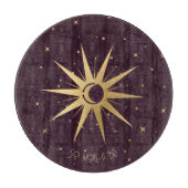 独自のワインと金ゴールド10の星を作成 カッティングボード (正面)