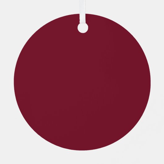 独自のワインレッドを作成 メタルオーナメント (裏面)