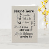 独自のワードクラウドカードを作成するテンプレート-紙 カード (黄色い花)