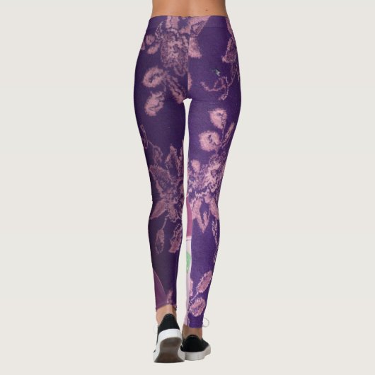 独自のヴィンテージおもしろいギターダマスククロスを作成 レギンス (裏面)