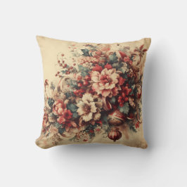 独自のヴィンテージのクリスマスフラワーを作成 クッション