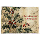 独自のヴィンテージを作成 ラージペーパーバッグ (裏面)