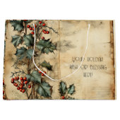 独自のヴィンテージを作成 ラージペーパーバッグ (正面)