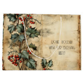 独自のヴィンテージを作成 ラージペーパーバッグ (裏面)