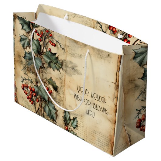 独自のヴィンテージを作成 ラージペーパーバッグ (裏面アングル)