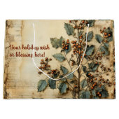 独自のヴィンテージを作成 ラージペーパーバッグ (正面)