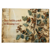 独自のヴィンテージを作成 ラージペーパーバッグ (裏面)