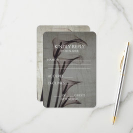 独自のヴィンテージを作成X線セピアCalla Lilies 出欠カード