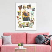 独自のヴィンテージインスタントフィルムフォトコラージュを作成 キャンバスプリント (インサイチュ (リビング))