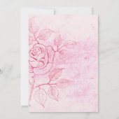 独自のヴィンテージエッチングバラの結婚作成 招待状 (裏面)