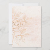 独自のヴィンテージエッチングバラの結婚作成 招待状 (裏面)