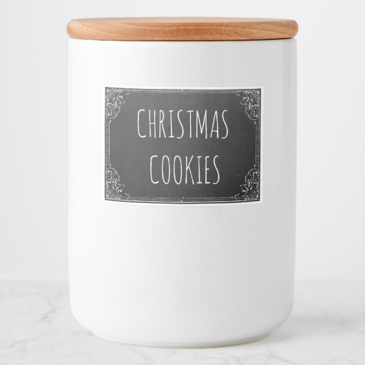 独自のヴィンテージカスタムChalkboardテンプレートの作成 フードラベル (正面)