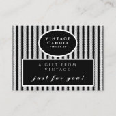 独自のヴィンテージキャンドルサンキューカードの作成 名刺 (正面)