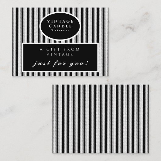 独自のヴィンテージキャンドルサンキューカードの作成 名刺 (正面/裏面)