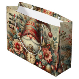 独自のヴィンテージクリスマス格言の作成 ラージペーパーバッグ