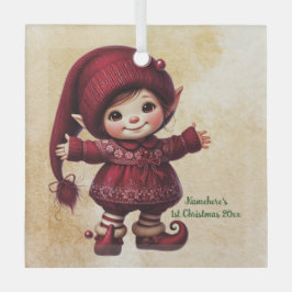 独自のヴィンテージクリスマス格言ハグを作成 ガラスオーナメント