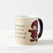 独自のヴィンテージクリスマス格言ハグを作成 モーフィングマグカップ (正面右)