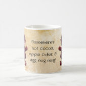 独自のヴィンテージクリスマス格言ハグを作成 モーフィングマグカップ (中央)