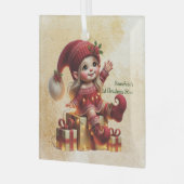 独自のヴィンテージクリスマス格言プレゼントの作成 ガラスオーナメント (正面左)