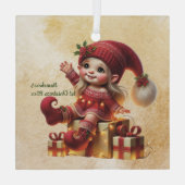 独自のヴィンテージクリスマス格言プレゼントの作成 ガラスオーナメント (裏面)