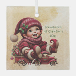 独自のヴィンテージスタイルクリスマス格言の作成 ガラスオーナメント