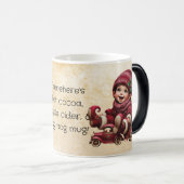 独自のヴィンテージスタイルクリスマス格言の作成 モーフィングマグカップ (正面右)