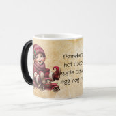 独自のヴィンテージスタイルクリスマス格言の作成 モーフィングマグカップ (正面左)