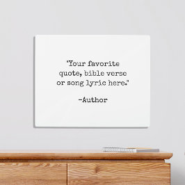 独自のヴィンテージタイプライターのカスタム引用文 メタルプリント