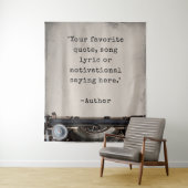 独自のヴィンテージタイプライター引用文の作成 タペストリー (インサイチュ)