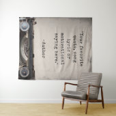 独自のヴィンテージタイプライター引用文の作成 タペストリー (インサイチュ(横))