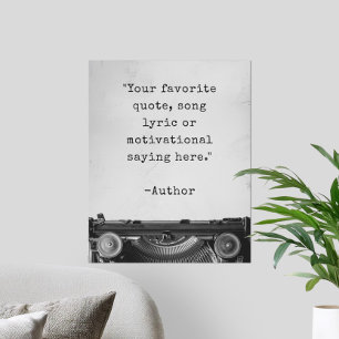 独自のヴィンテージタイプライター引用文ポスターの作成 ポスター
