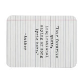 独自のヴィンテージタイプライター引用文マグネットの作成 マグネット (横)