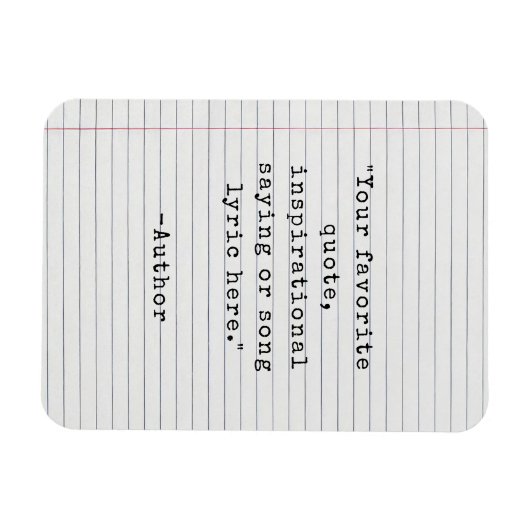 独自のヴィンテージタイプライター引用文マグネットの作成 マグネット (横)