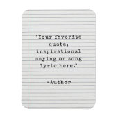 独自のヴィンテージタイプライター引用文マグネットの作成 マグネット (縦)