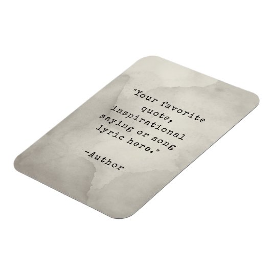 独自のヴィンテージタイプライター引用文マグネットの作成 マグネット (左側)