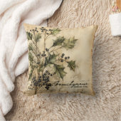 独自のヴィンテージダークウィンターベリーの作成 クッション (ブランケット)