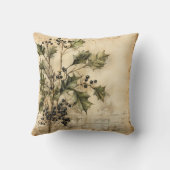 独自のヴィンテージダークウィンターベリーの作成 クッション (裏面)