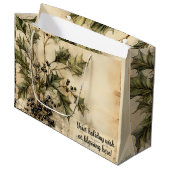 独自のヴィンテージダークウィンターベリーの作成 ラージペーパーバッグ (正面アングル)